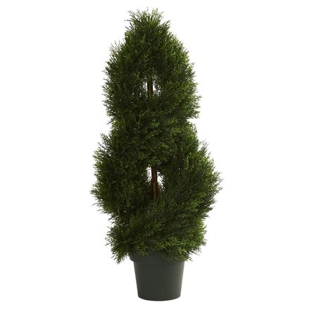 DARE2DECOR Double Pond Cypress Spiral Artificial Topiary Tree UV Resistant DA1597585